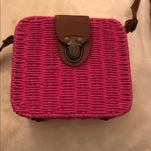 Pink cross body bag